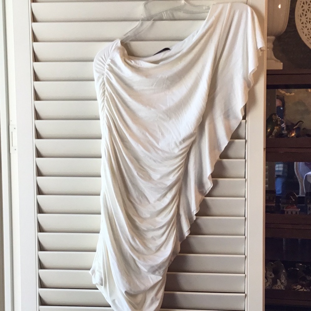 White Bodycon One Shoulder Dress Medium